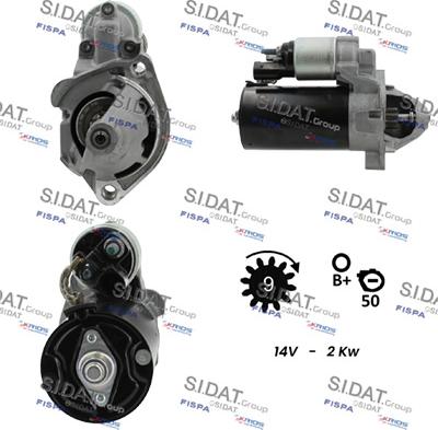 Sidat S12BH0170 - Motorino d'avviamento www.autoricambit.com