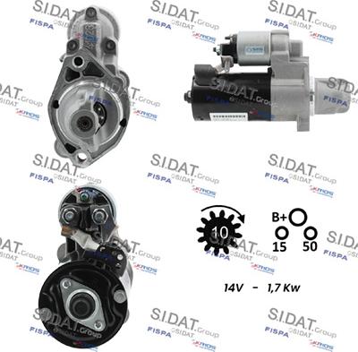 Sidat S12BH0897 - Motorino d'avviamento www.autoricambit.com