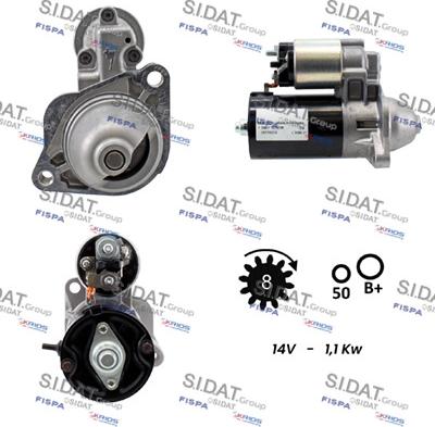 Sidat S12BH0855 - Motorino d'avviamento www.autoricambit.com