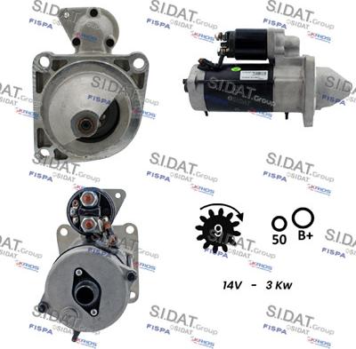 Sidat S12BH0857A2 - Motorino d'avviamento www.autoricambit.com