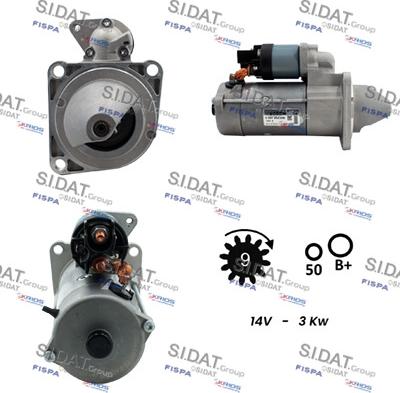 Sidat S12BH0857 - Motorino d'avviamento www.autoricambit.com