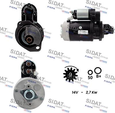 Sidat S12BH0801A2 - Motorino d'avviamento www.autoricambit.com