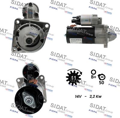 Sidat S12BH0889 - Motorino d'avviamento www.autoricambit.com