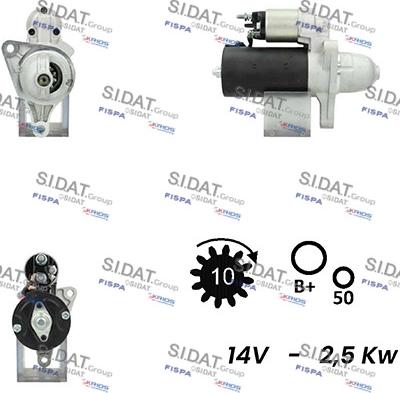 Sidat S12BH0396A2 - Motorino d'avviamento www.autoricambit.com