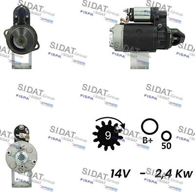 Sidat S12BH0354A2 - Motorino d'avviamento www.autoricambit.com