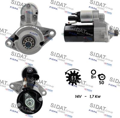 Sidat S12BH0350 - Motorino d'avviamento www.autoricambit.com