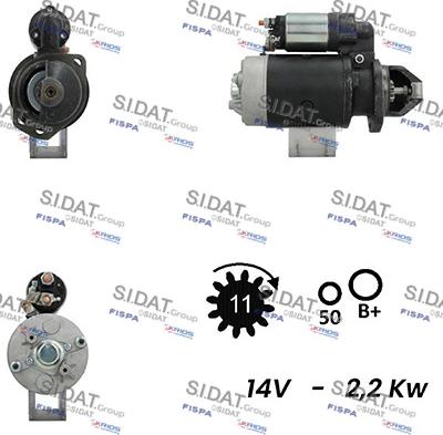 Sidat S12BH0361A2 - Motorino d'avviamento www.autoricambit.com