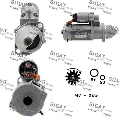 Sidat S12BH0304 - Motorino d'avviamento www.autoricambit.com