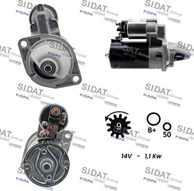 Sidat S12BH0303A2 - Motorino d'avviamento www.autoricambit.com