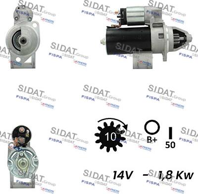 Sidat S12BH0389A2 - Motorino d'avviamento www.autoricambit.com