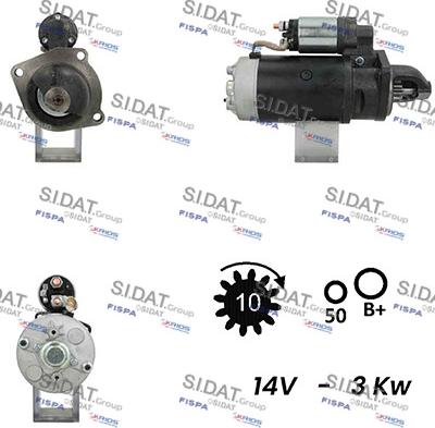 Sidat S12BH0386A2 - Motorino d'avviamento www.autoricambit.com