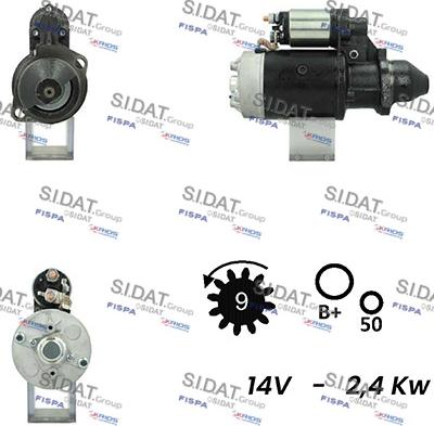 Sidat S12BH0383A2 - Motorino d'avviamento www.autoricambit.com