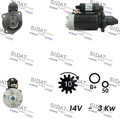 Sidat S12BH0376A2 - Motorino d'avviamento www.autoricambit.com