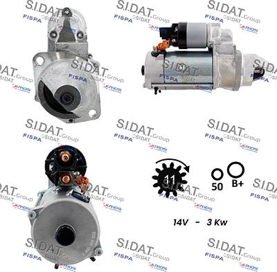 Sidat S12BH0290 - Motorino d'avviamento www.autoricambit.com