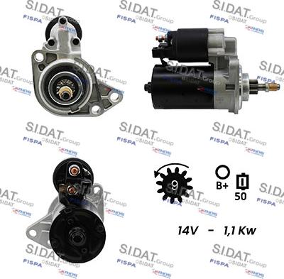 Sidat S12BH0244A2 - Motorino d'avviamento www.autoricambit.com