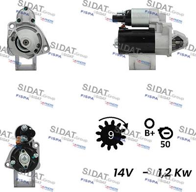 Sidat S12BH0248A2 - Motorino d'avviamento www.autoricambit.com