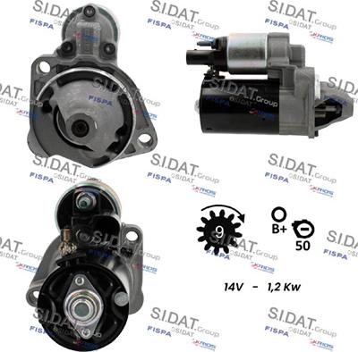 Sidat S12BH0248 - Motorino d'avviamento www.autoricambit.com