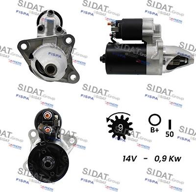 Sidat S12BH0256A2 - Motorino d'avviamento www.autoricambit.com