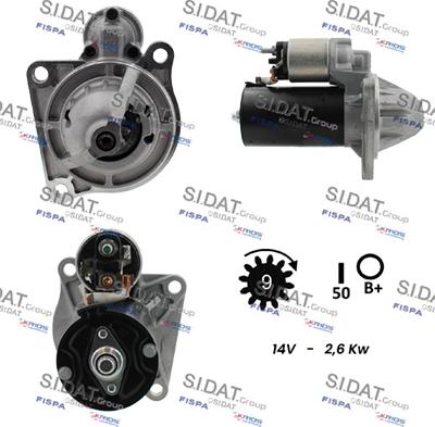 Sidat S12BH0263 - Motorino d'avviamento www.autoricambit.com