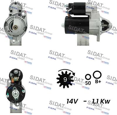 Sidat S12BH0202A2 - Motorino d'avviamento www.autoricambit.com