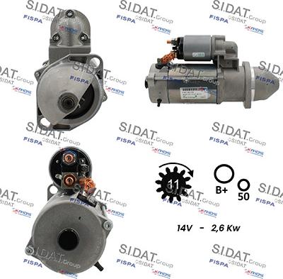 Sidat S12BH0288 - Motorino d'avviamento www.autoricambit.com