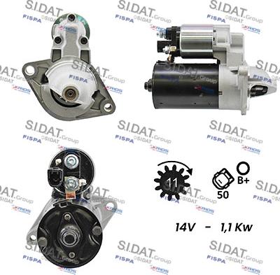 Sidat S12BH0225A2 - Motorino d'avviamento www.autoricambit.com