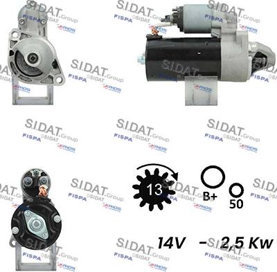 Sidat S12BH0275A2 - Motorino d'avviamento www.autoricambit.com