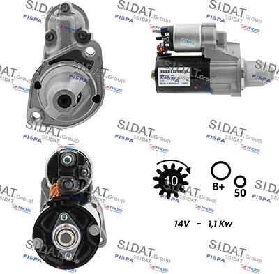 Sidat S12BH0276 - Motorino d'avviamento www.autoricambit.com