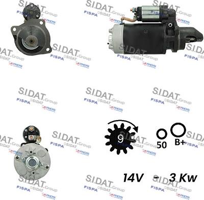 Sidat S12BH0270A2 - Motorino d'avviamento www.autoricambit.com