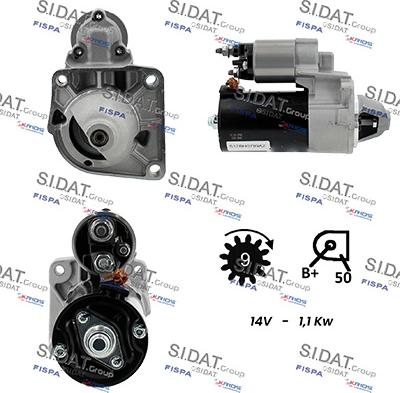 Sidat S12BH0799A2 - Motorino d'avviamento www.autoricambit.com