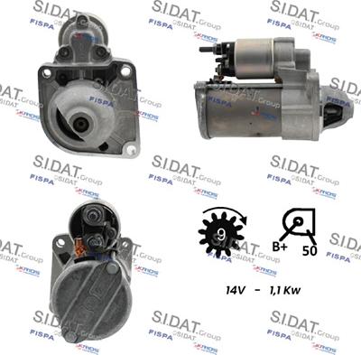 Sidat S12BH0799 - Motorino d'avviamento www.autoricambit.com