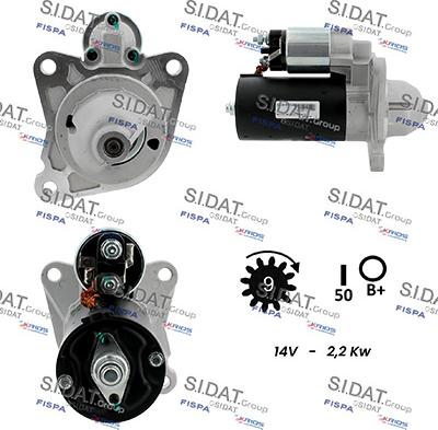 Sidat S12BH0795A2 - Motorino d'avviamento www.autoricambit.com