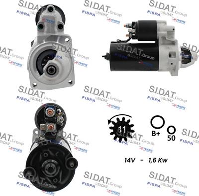 Sidat S12BH0791A2 - Motorino d'avviamento www.autoricambit.com