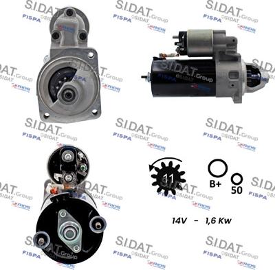 Sidat S12BH0791 - Motorino d'avviamento www.autoricambit.com