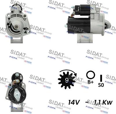 Sidat S12BH0740A2 - Motorino d'avviamento www.autoricambit.com