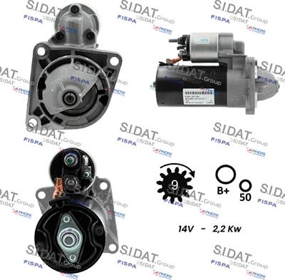 Sidat S12BH0789 - Motorino d'avviamento www.autoricambit.com