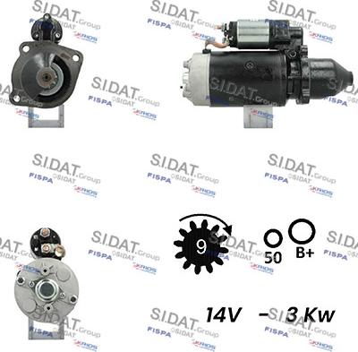 Sidat S12BH0736A2 - Motorino d'avviamento www.autoricambit.com