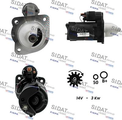 Sidat S12BH0736 - Motorino d'avviamento www.autoricambit.com