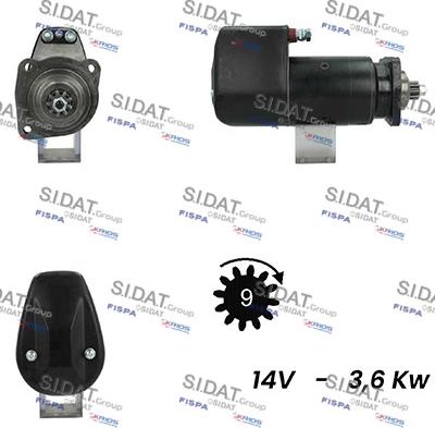 Sidat S12BH0778A2 - Motorino d'avviamento www.autoricambit.com