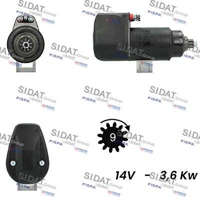 Sidat S12BH0777A2 - Motorino d'avviamento www.autoricambit.com