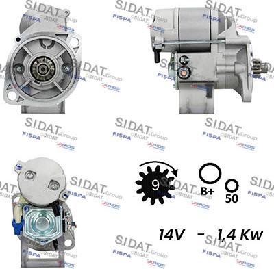 Sidat S12DE0404A2 - Motorino d'avviamento www.autoricambit.com