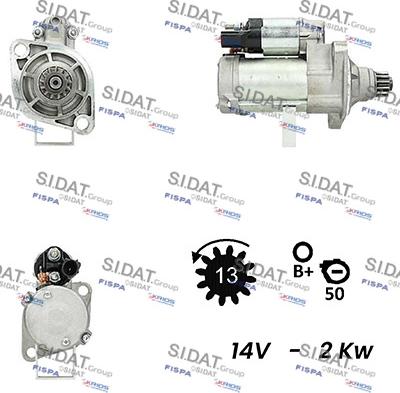 Sidat S12DE0633A2 - Motorino d'avviamento www.autoricambit.com