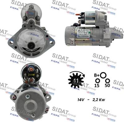 Sidat S12DE0057 - Motorino d'avviamento www.autoricambit.com