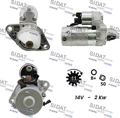 Sidat S12DE0088A2 - Motorino d'avviamento www.autoricambit.com