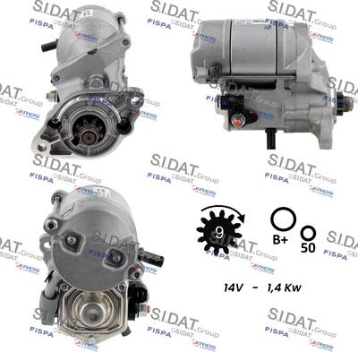 Sidat S12DE0079 - Motorino d'avviamento www.autoricambit.com