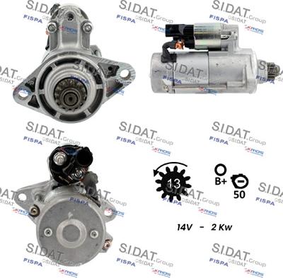 Sidat S12DE0145 - Motorino d'avviamento www.autoricambit.com