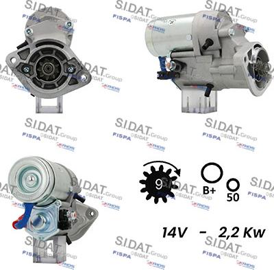 Sidat S12DE0167 - Motorino d'avviamento www.autoricambit.com