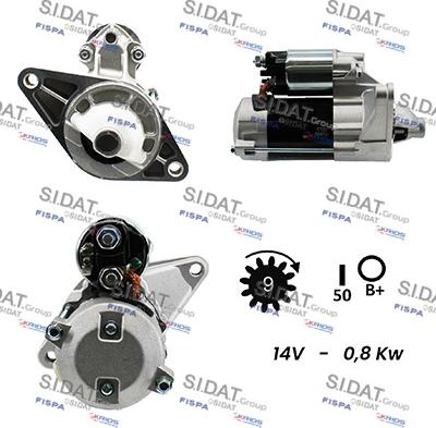 Sidat S12DE0138A2 - Motorino d'avviamento www.autoricambit.com