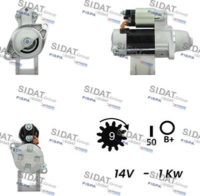 Sidat S12DE0122A2 - Motorino d'avviamento www.autoricambit.com