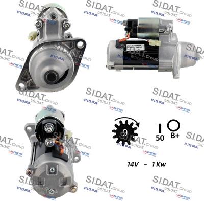 Sidat S12DE0122 - Motorino d'avviamento www.autoricambit.com